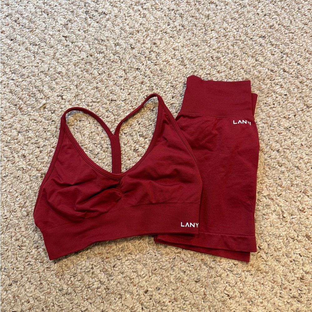LANE Burgundy Sports Bra for Women